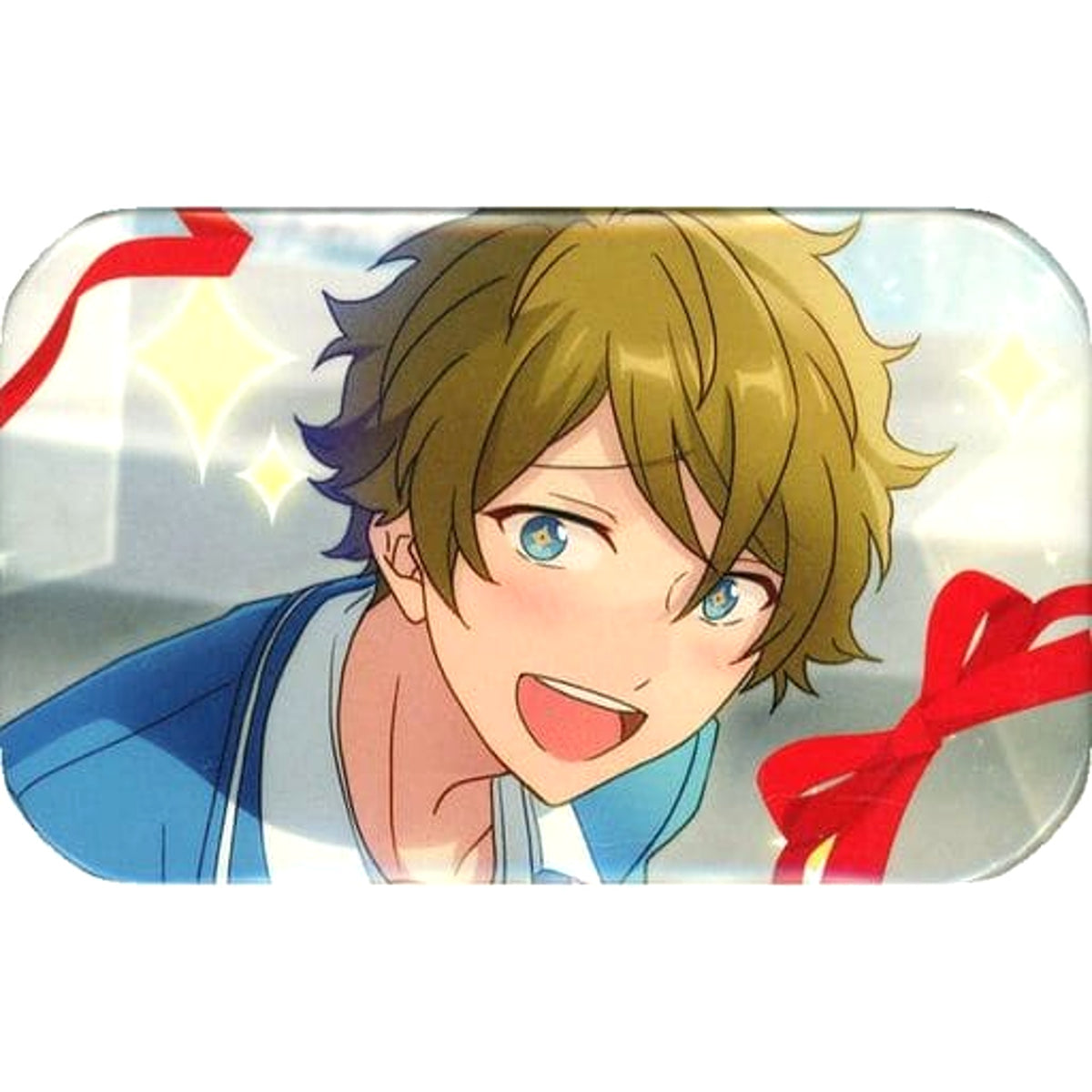 Ensemble Stars! Midori Takamine Valentine Round Squiare Can Badge 2017 Ver. Buttons [USED]