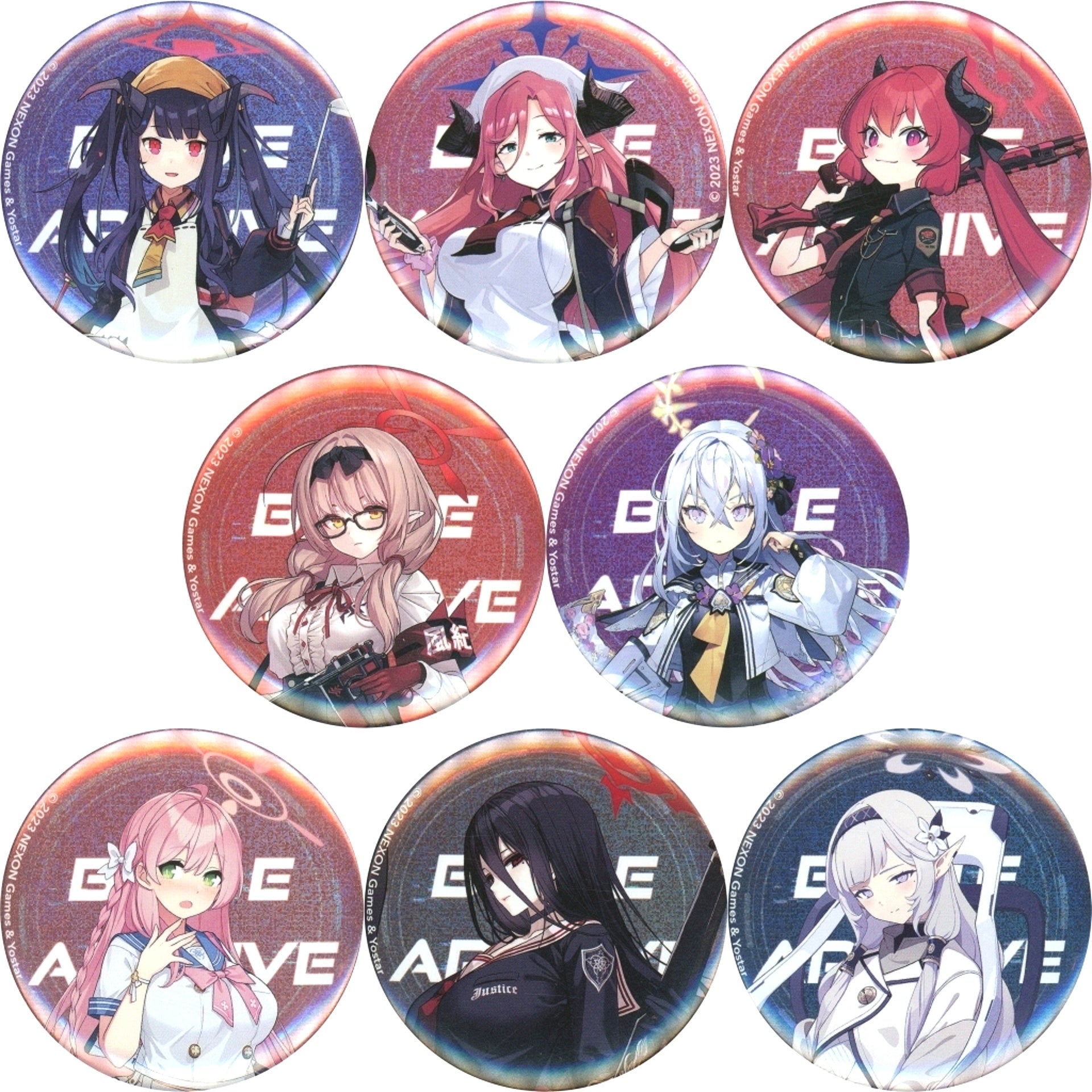 Set of 8 Blue Archive Character Badge Collection Vol.3 [USED]