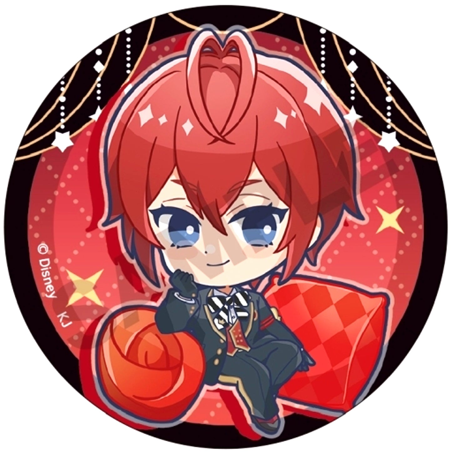 Riddle Rosehearts Disney Twisted Wonderland Trading Button Vol. 1 Cushion [USED]