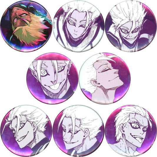Set of 8 Ryusei Shido Blue Lock Chara Badge Collection BLUE LOCK Exhibition Button [USED]