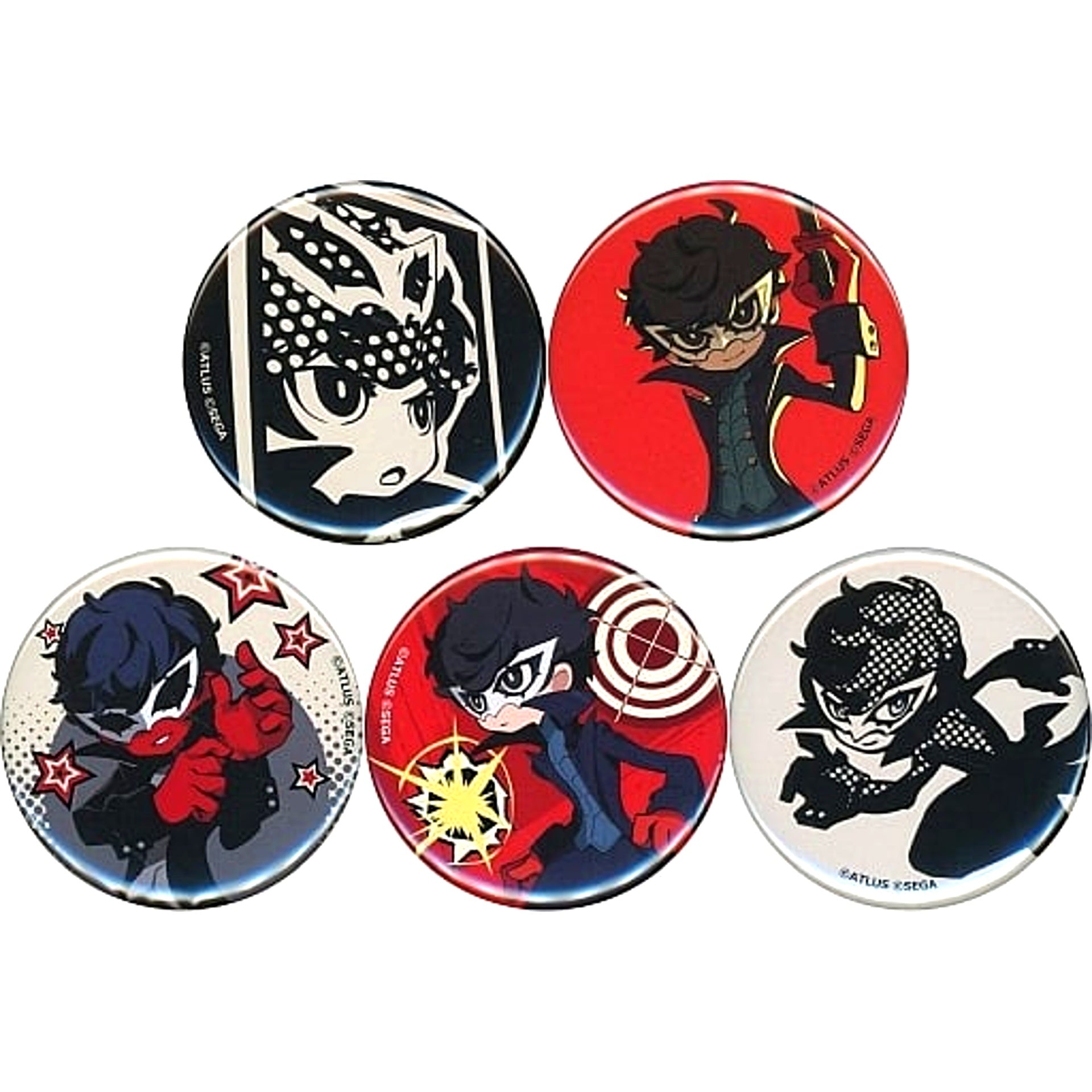 Single Item Joker All Joker 5 Button Set Persona 5 Tactica Bundled Bonus Famitsu DX Pack [USED]