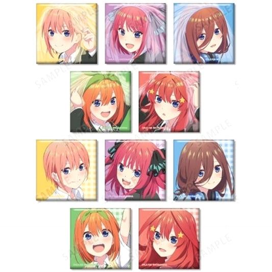Ichika Nakano & Others The Quintessential Quintuplets Special All 10 Types Set Trading Square Button [USED]