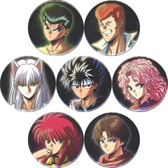 Yu Yu Hakusho Kazuma Kuwabara & Others Webkuji Part 10 Dive To Black Big Can Badge Prize G All 7 Types Set Buttons [USED]