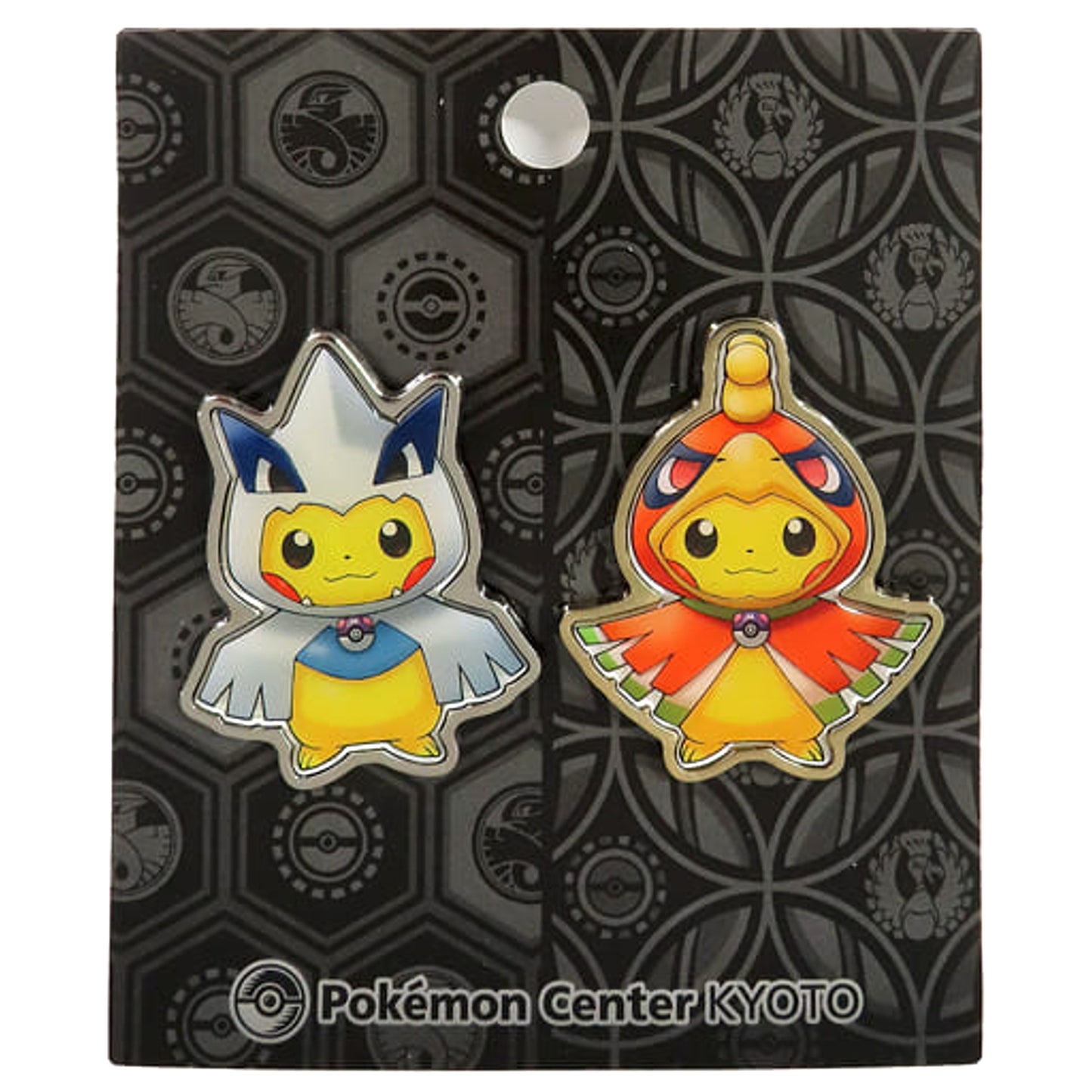 Pokemon Ho-oh Poncho Pikachu Lugia Poncho Pikachu Pins Set Pokemon Center Limited Pins [USED]