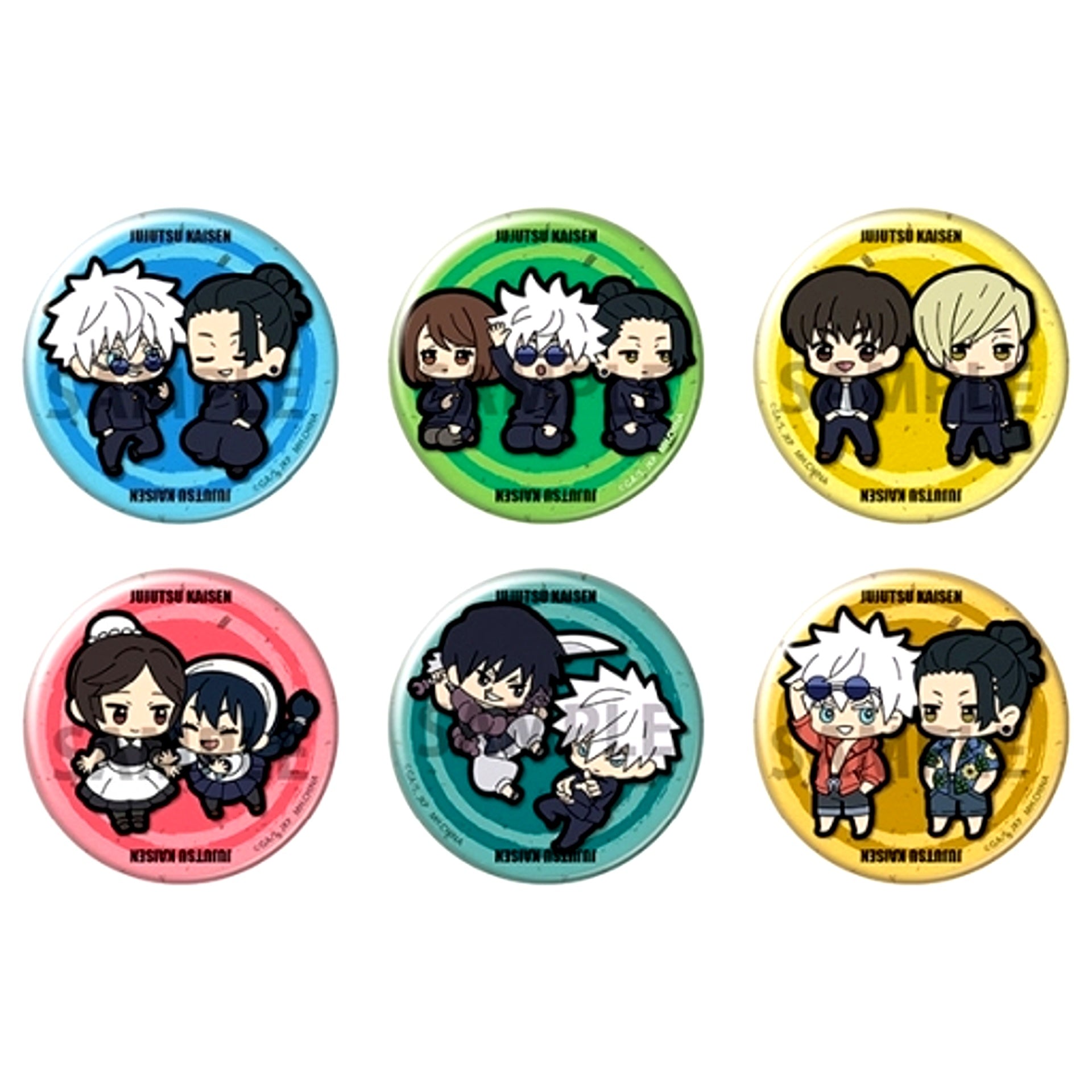 Set of 6 Jujutsu Kaisen Season 2 Hidden Inventory Premature Death Button Collection Buddy Colle Edition [USED]