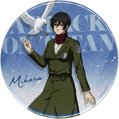 Attack on Titan Mikasa Ackerman Above The Knee Waku Doki Kuji Fly to Next Hope Ver. BIG Can Badge Prize J Buttons [USED]