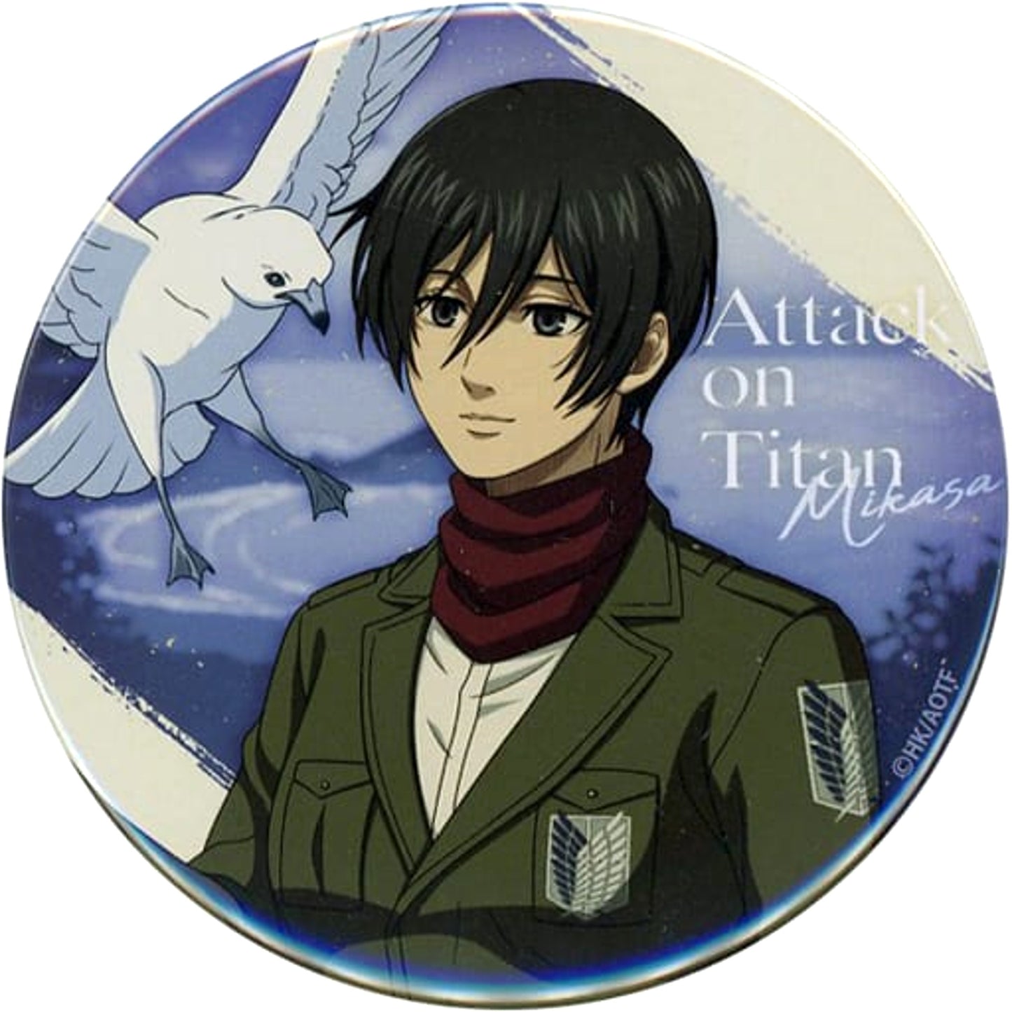 Mikasa Ackerman Upper Body Attack on Titan Waku Doki Kuji Fly to Next Hope Ver. BIG Button Prize J [USED]