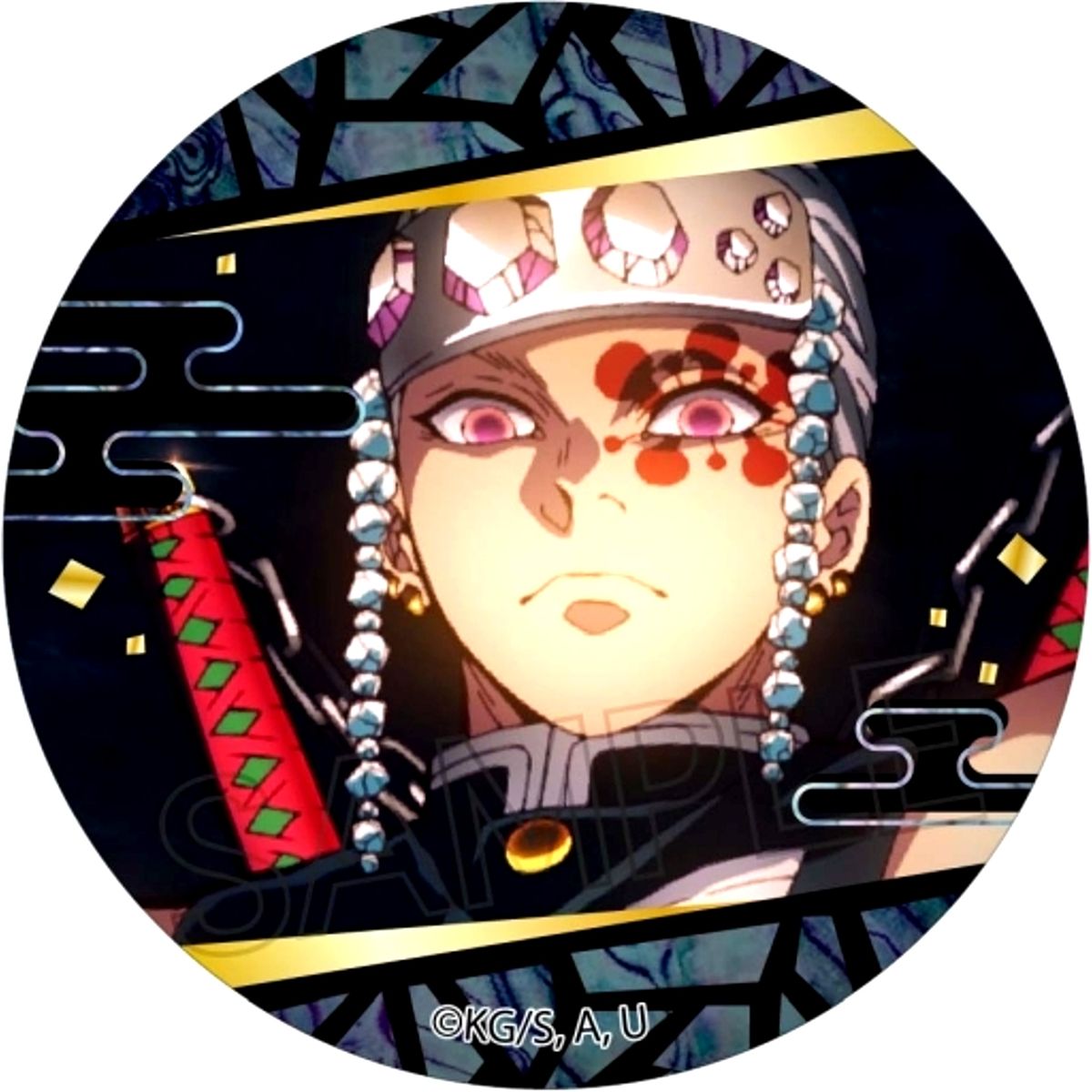 Tengen Uzui Demon Slayer: Kimetsu no Yaiba Raden Style Series Button [USED]