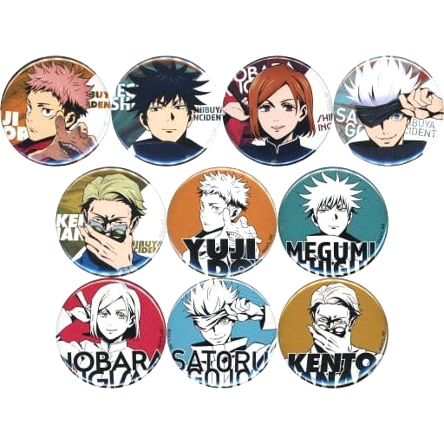 Megumi Fushiguro & Others Jujutsu Kaisen All 10 Types Set Random Button Default Style Ver. Shibuya Jihen o Taikan Seyo Tokyu Group Jujutsu Kaisen Pop Up Store Limited [USED]