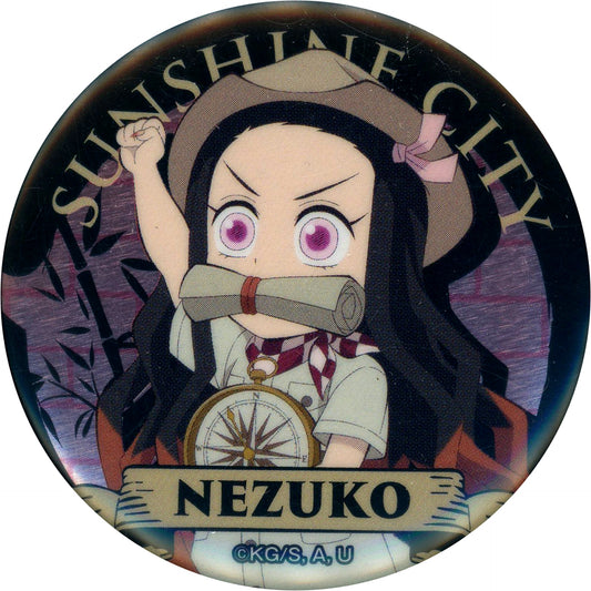 Nezuko Kamado Demon Slayer: Kimetsu no Yaiba Trading Metallic Button Sunshine City Total Concentration Solar Urban Legend Chapter 2 Sunshine 60 Observatory SKY CIRCUS Ltd [USED]