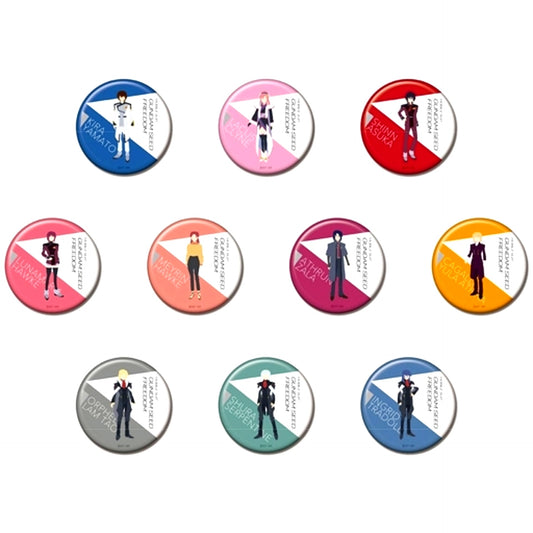 Set of 10 Mobile Suit Gundam SEED FREEDOM CAN Button [USED]