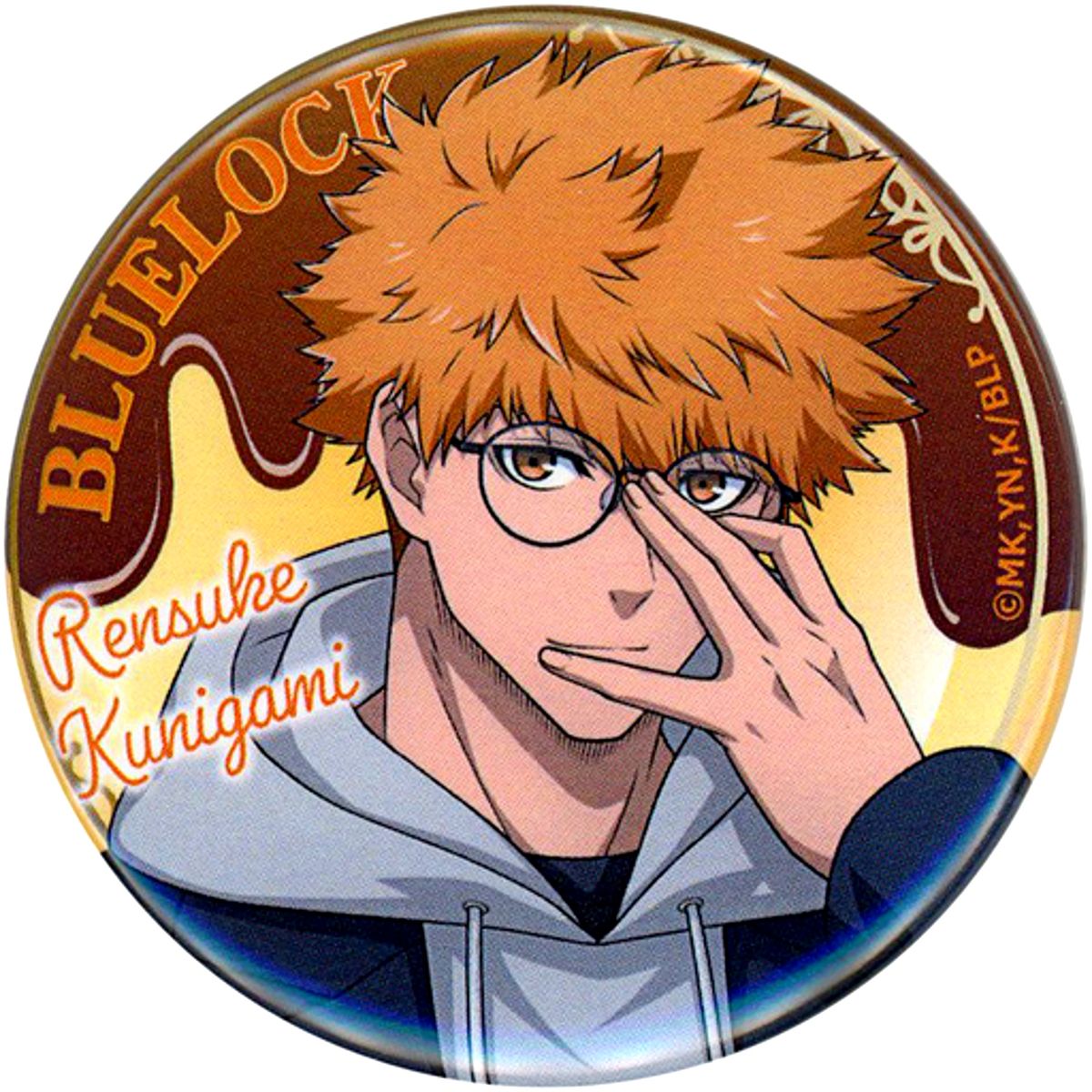 Rensuke Kunigami Blue Lock Blind Button Autumn of Reading Only from Anisugar Pudding Autumn of Reading [USED]