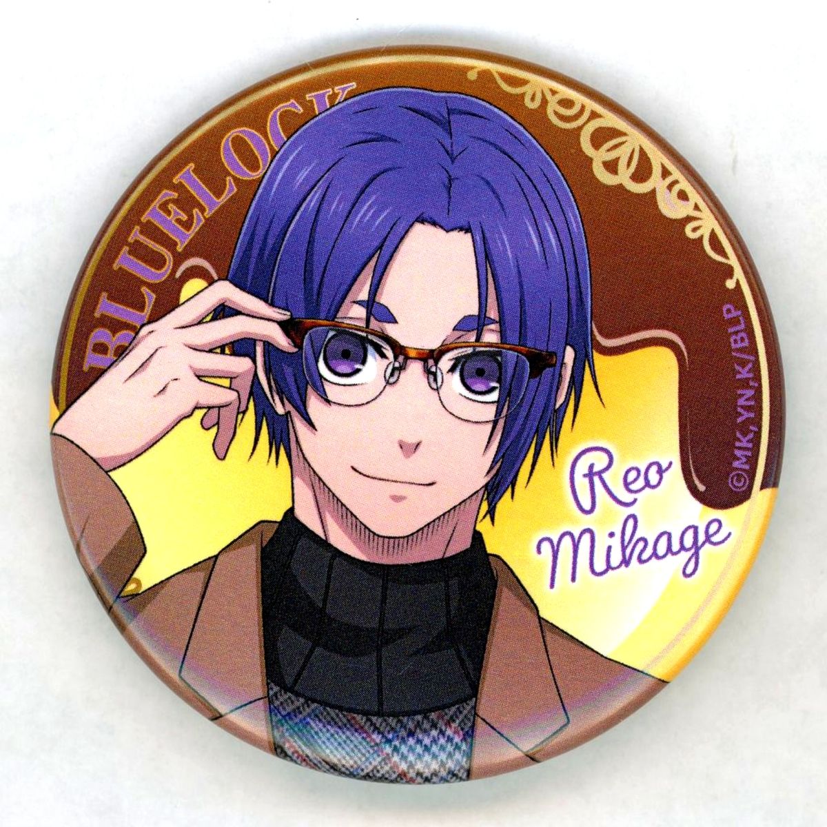 Reo Mikage Blue Lock Blind Button Autumn of Reading Only from Anisugar Pudding Autumn of Reading [USED]