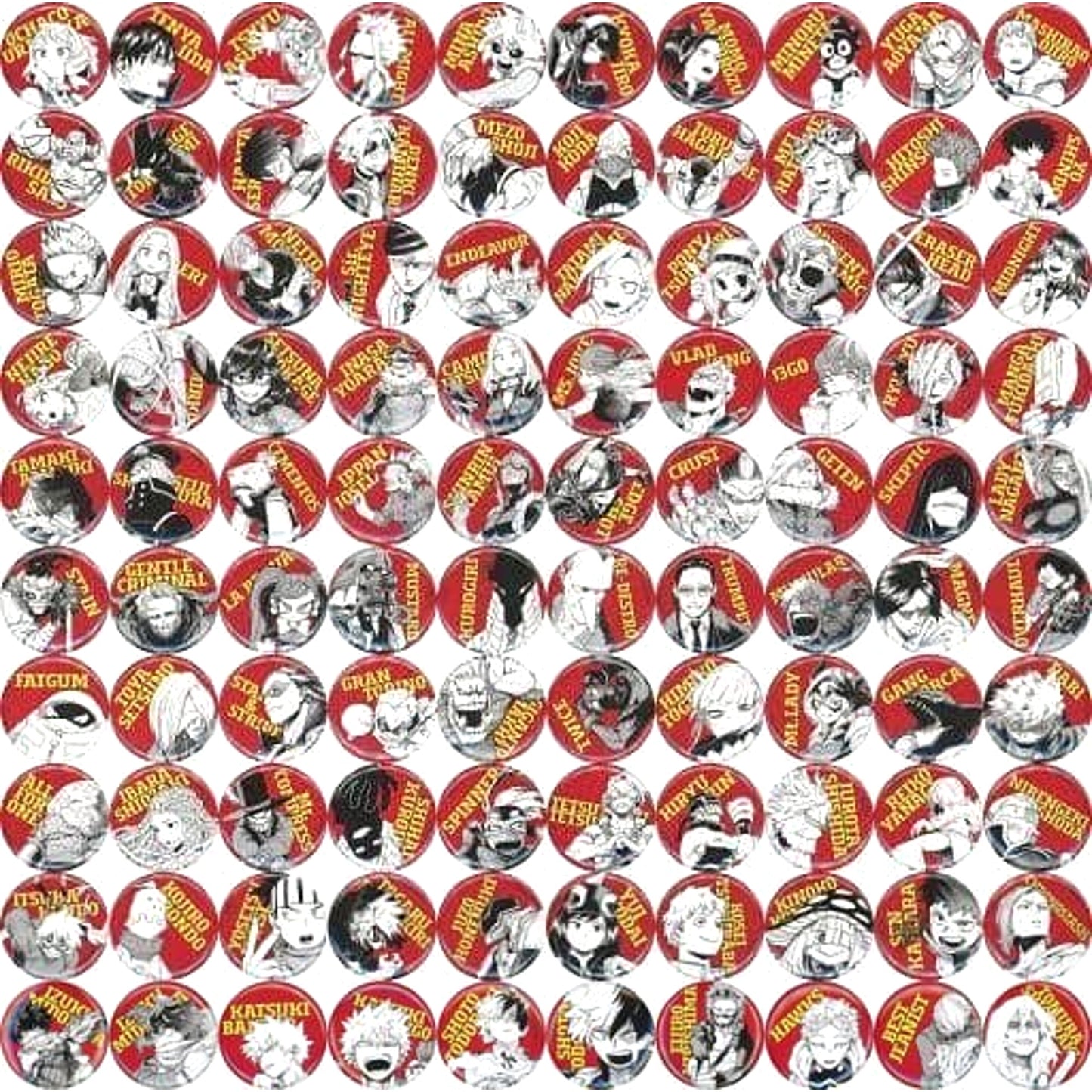 My Hero Academia Katsuki Bakugo & Others All Star Can Badge Petit Digital Ver. Weekly Shonen Jump Subscribers Limited 100 Pieces Set Buttons [USED]