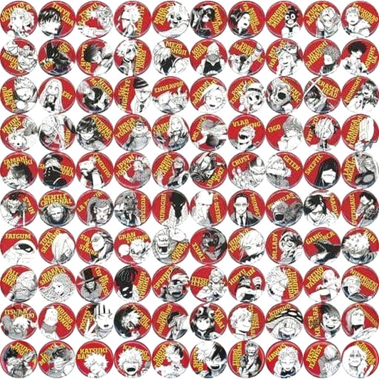 My Hero Academia Katsuki Bakugo & Others All Star Can Badge Petit Digital Ver. Weekly Shonen Jump Subscribers Limited 100 Pieces Set Buttons [USED]