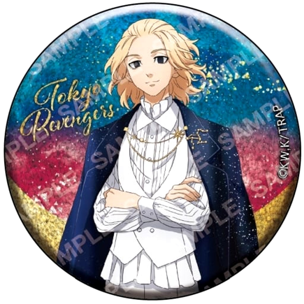 Tokyo Revengers Manjiro Sano Glitter Can Badge Collection Constellation Suit Buttons [USED]