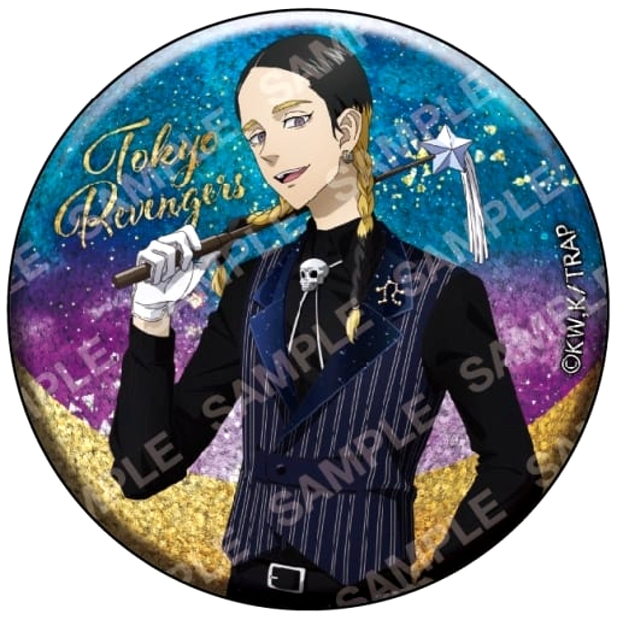 Tokyo Revengers Ran Haitani Glitter Can Badge Collection Constellation Suit Buttons [USED]