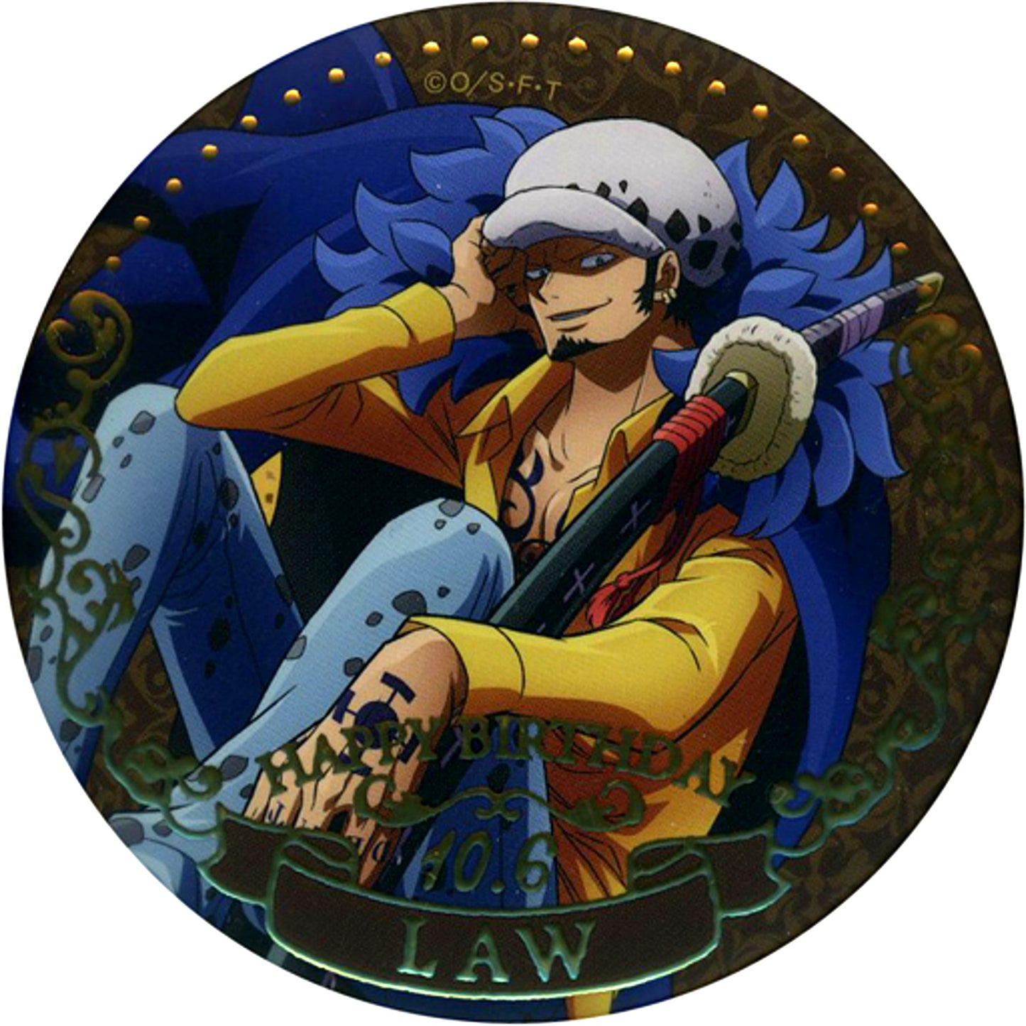 Trafalgar Law One Piece Birthday Jewelry Button October 2023 [USED]