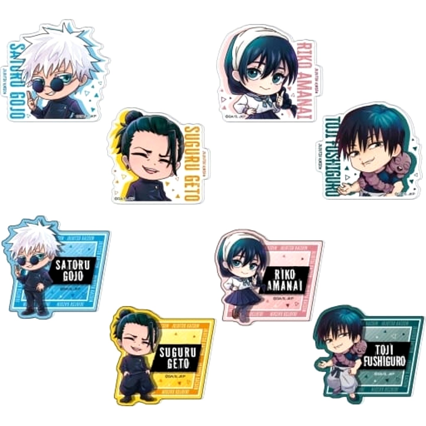 Satoru Gojo & Others Jujutsu Kaisen S2: Hidden Inventory/Premature Death All 8 Types Set Yurusta Acrylic Badge [USED]