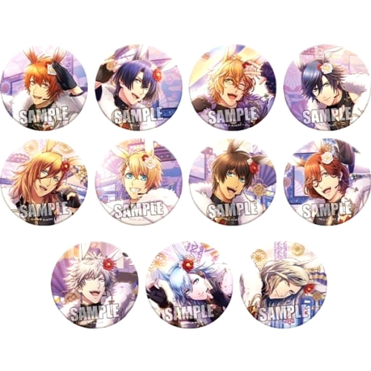 Uta no Prince Sama Shining Live Ren Jinguji & Others Trading Can Badge Daylight Glow Live Another Shot Ver. All 11 Types Set Buttons [USED]