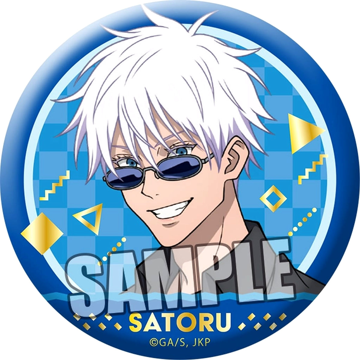 Jujutsu Kaisen Satoru Gojo Special Ver. Trading Mat Can Badge Holiday Ver. Marui Pop Up Shop Limited Buttons [USED]