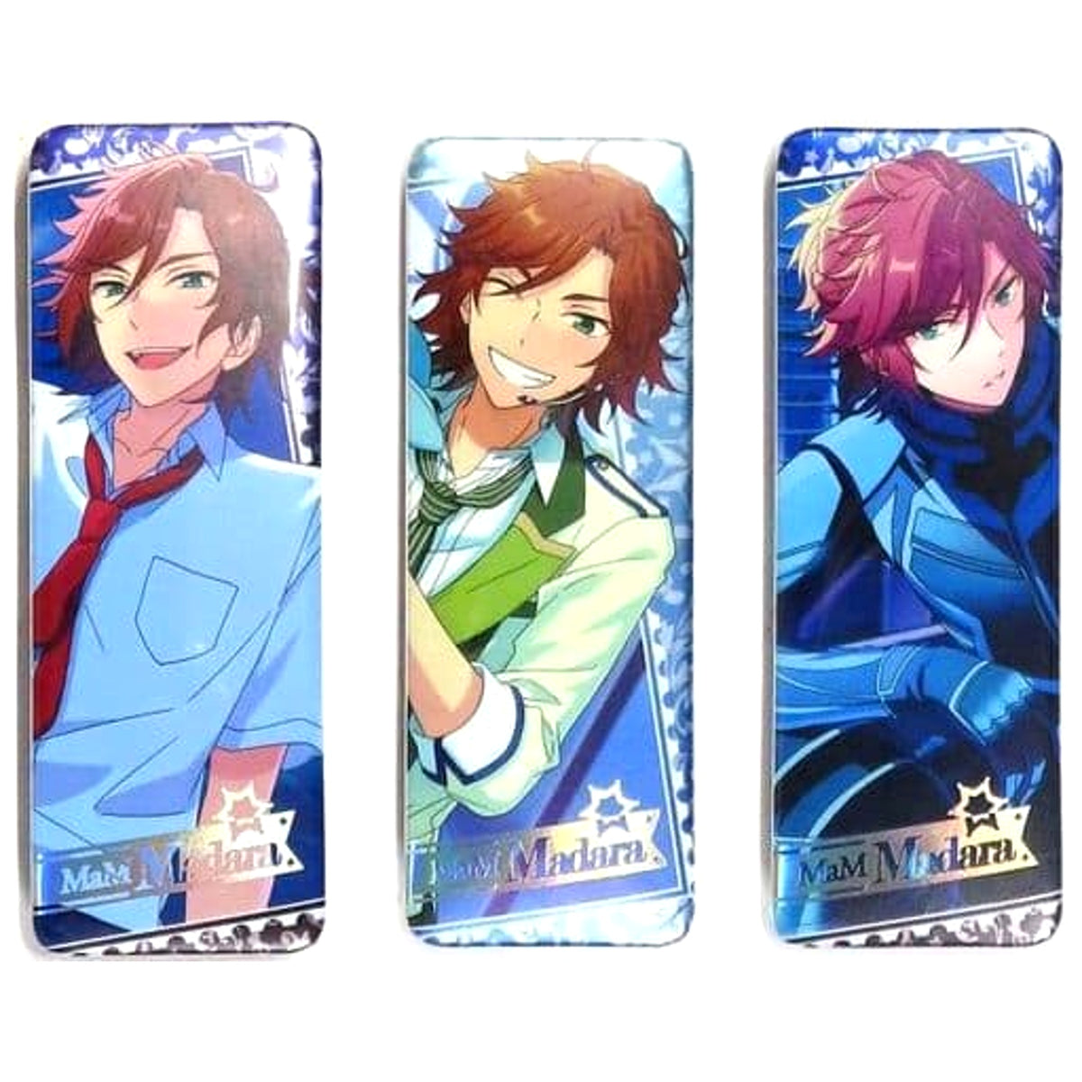 Ensemble Stars! Madara Mikejima Long Can Badge MaM China Limited All 3 Types Set Buttons [USED]