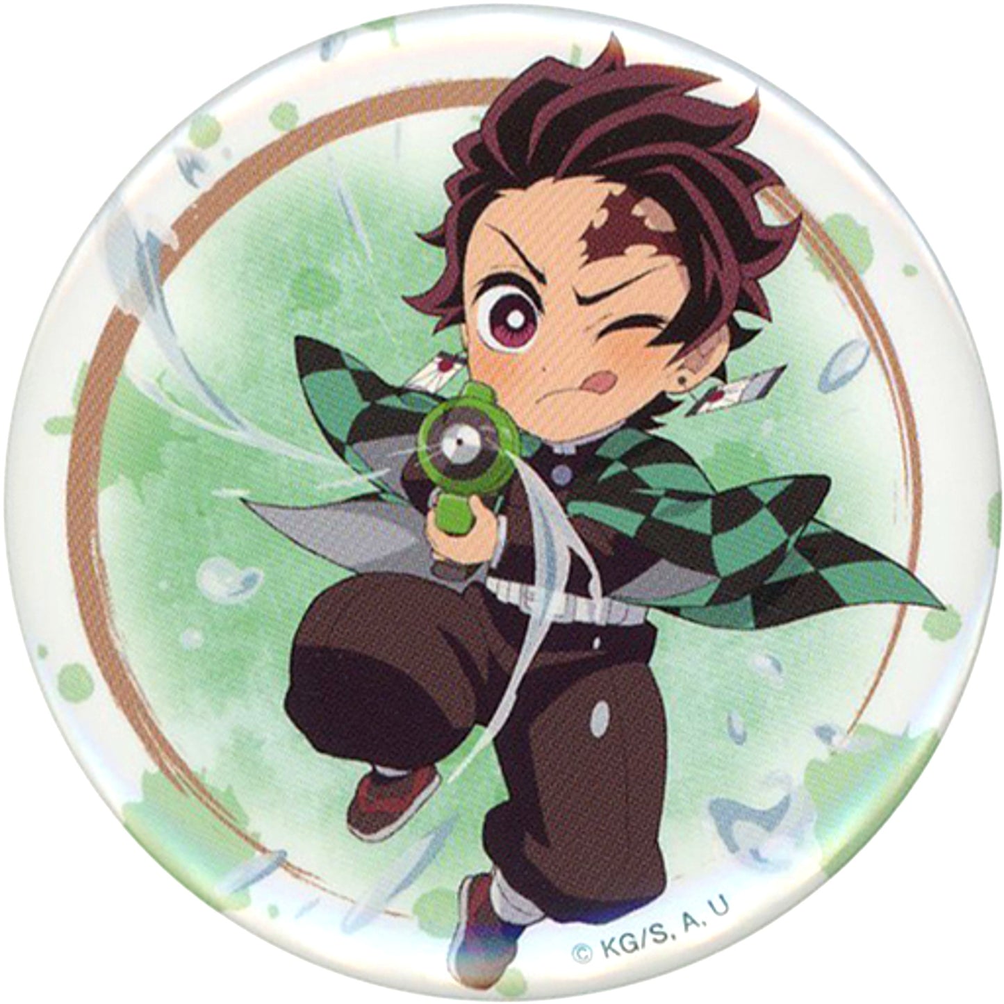 Tanjiro Kamado Normal Demon Slayer: Kimetsu no Yaiba Trading Button x Toei Kyoto Studio Park Kyo no Oshigoto 4 Summer Special Water Training [USED]
