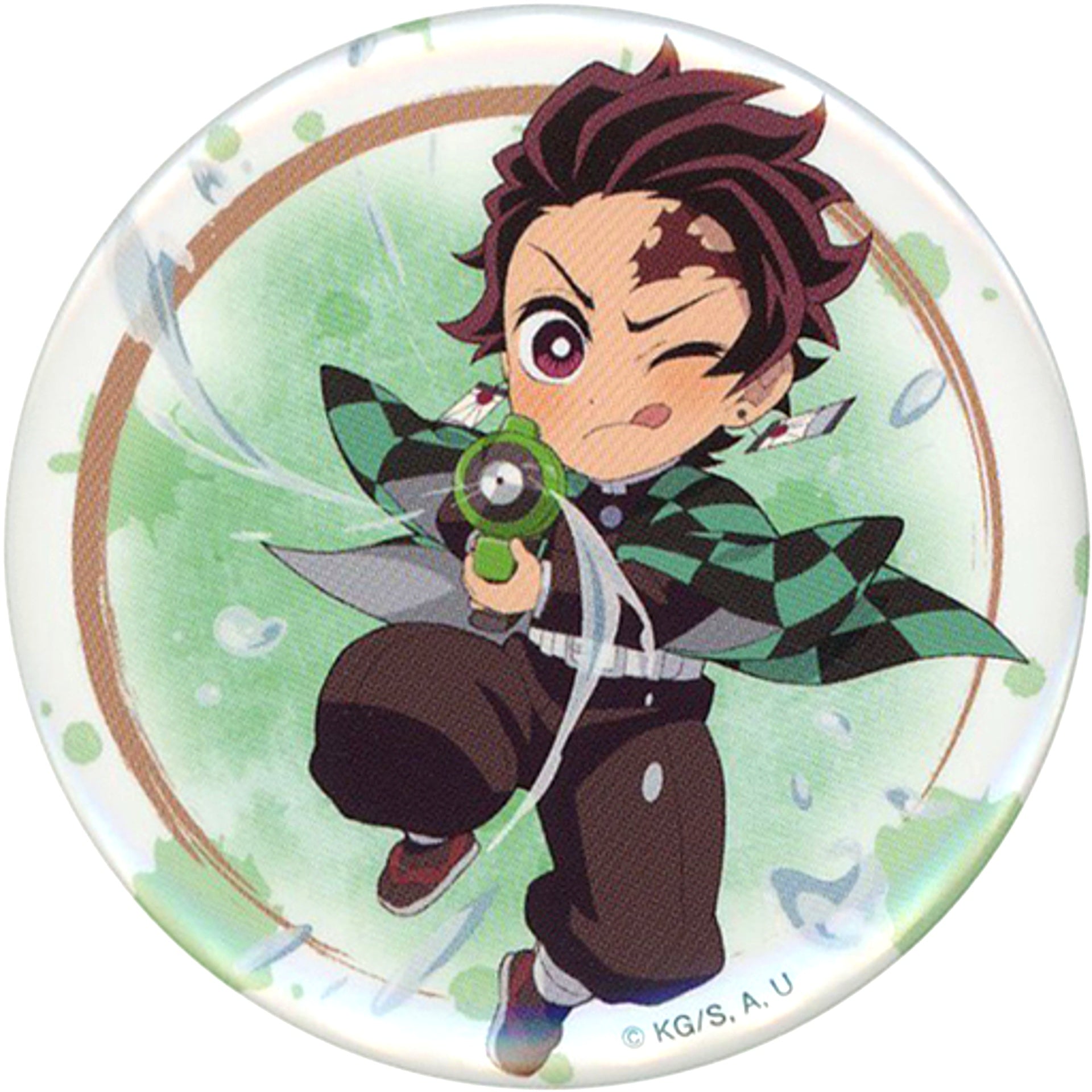 Tanjiro Kamado Normal Demon Slayer: Kimetsu no Yaiba Trading Button x Toei Kyoto Studio Park Kyo no Oshigoto 4 Summer Special Water Training [USED]
