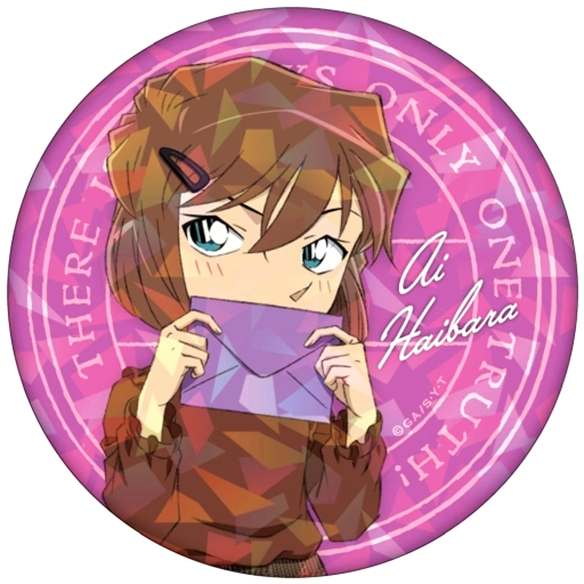 Ai Haibara Detective Conan Letter Series Hologram Button [USED]