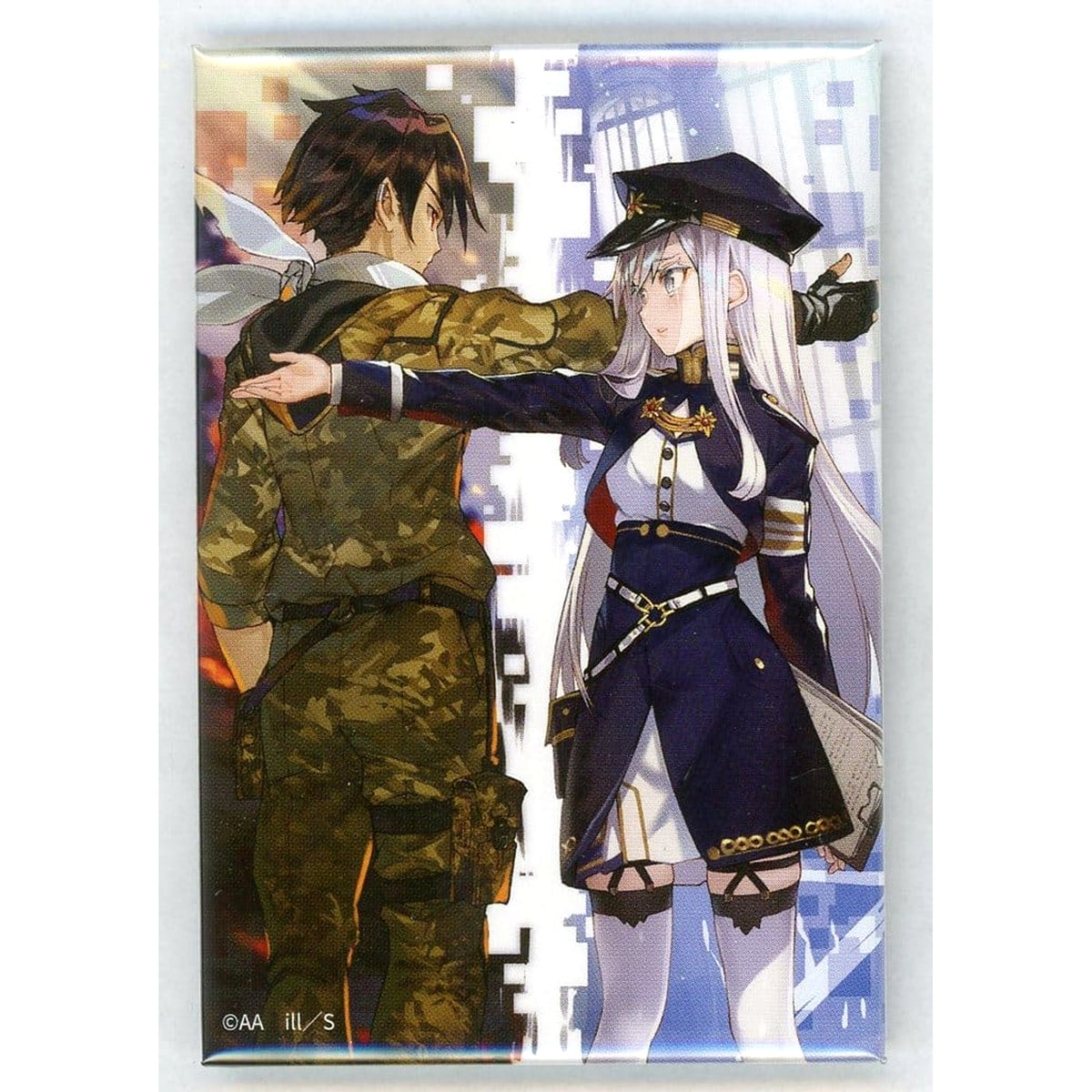 86 Volume 1 Cover Illustration Online Kuji Dengeki Bunko 30th Anniversary Square Can Badge Kujibikido Limited Prize D-1 Buttons [USED]