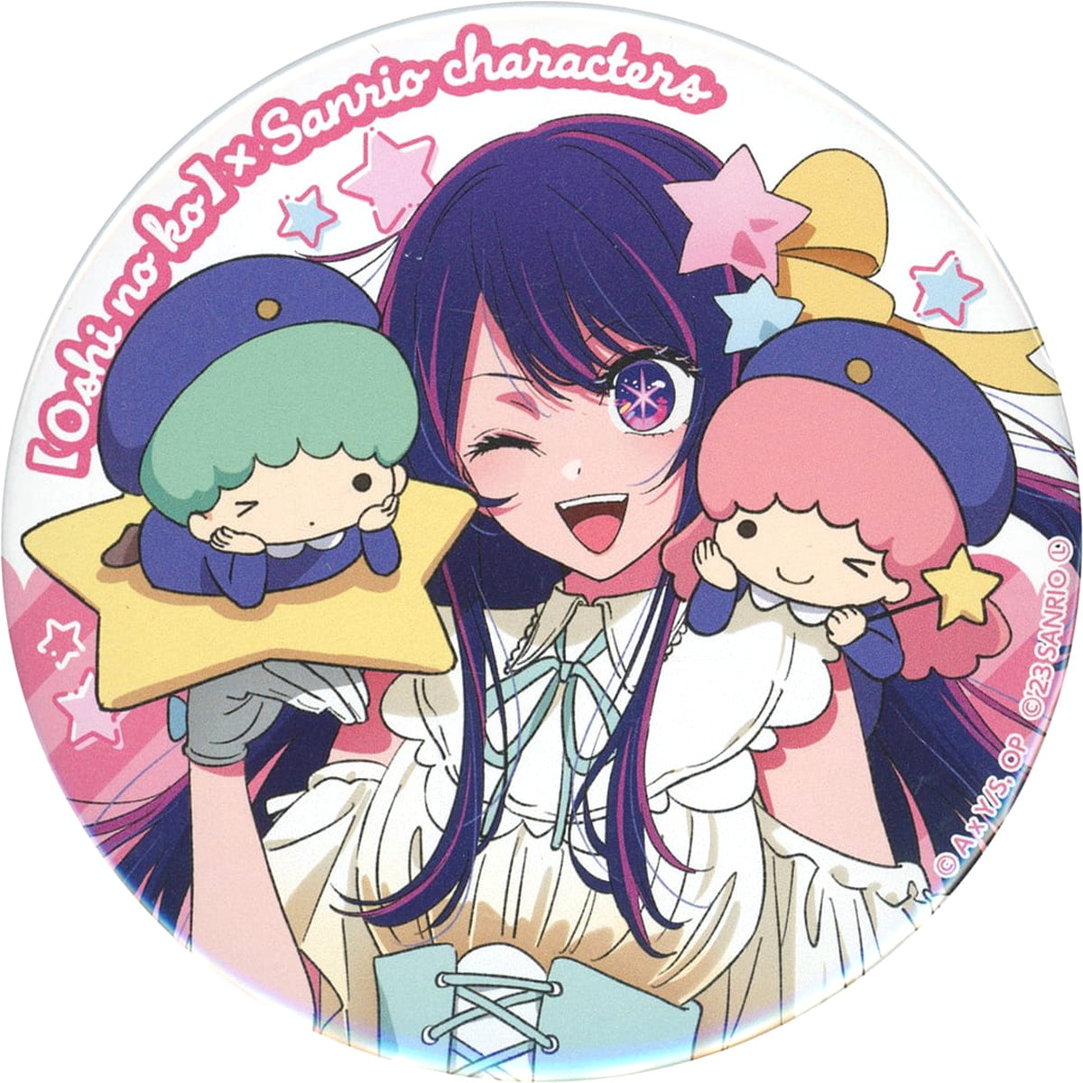 Oshi No Ko X Sanrio Characters Ai Hoshino Little Twin Stars A Online Kuji Can Badge Kujibikido Limited Prize E-1 Buttons [USED]