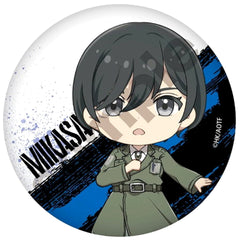 Attack on Titan The Final Season Mikasa Ackerman Fuwapowa Can Badge Buttons [USED]