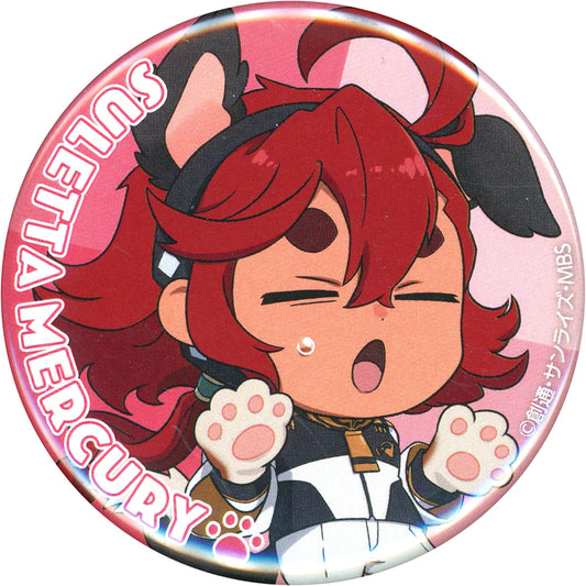 Suletta Mercury Animal Ears Illustration Badge Mobile Suit Gundam: The Witch from Mercury Chara Pop Store Minigame Suletta and Miorine's Chatting Korokoro PON! Prize C [USED]