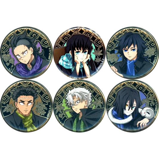 Set of 6 Demon Slayer: Kimetsu no Yaiba Relief Metal Button Animate Girls Festival 2023 [USED]