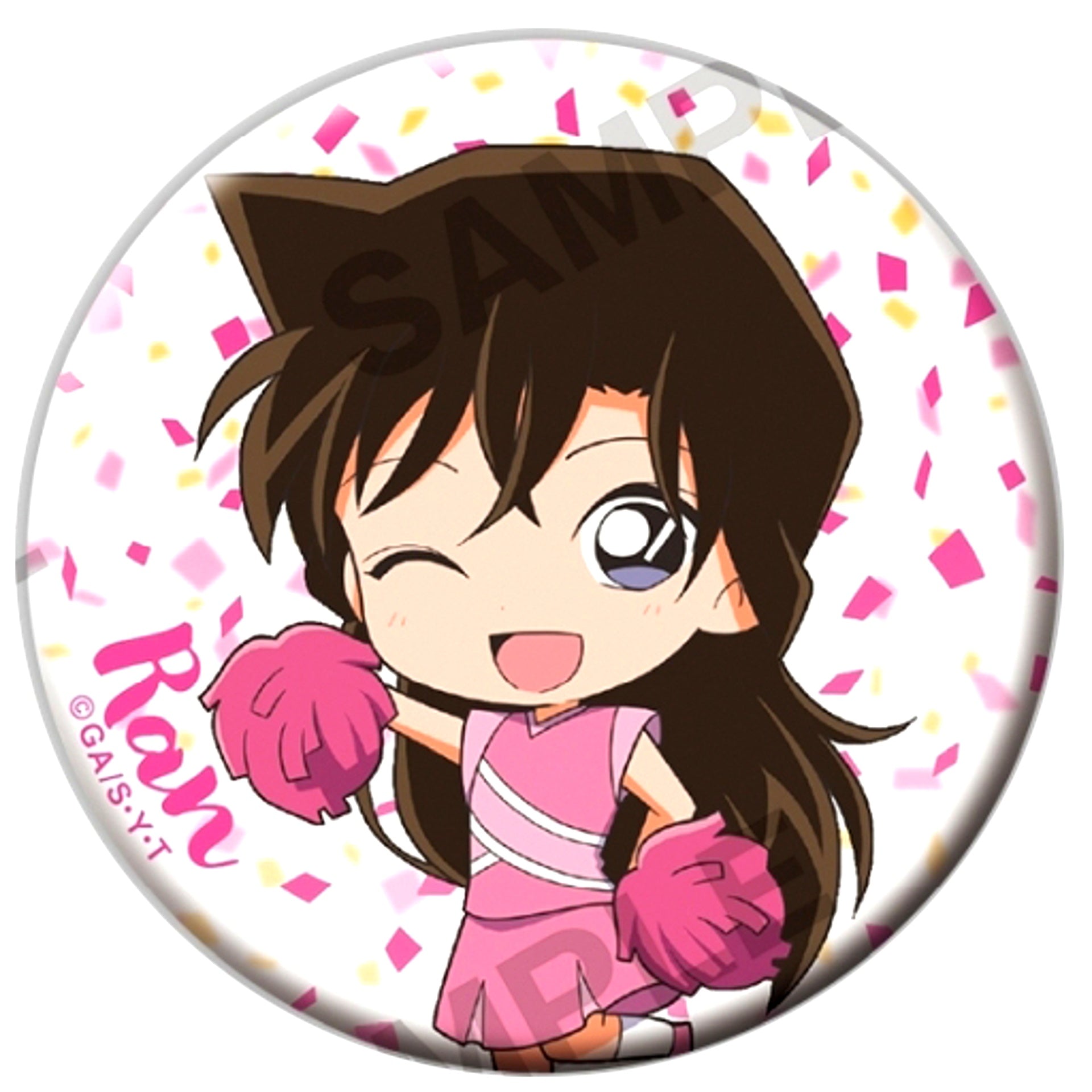 Ran Mouri Detective Conan Niitengo Button Collection Cheering Squad Ver. [USED]