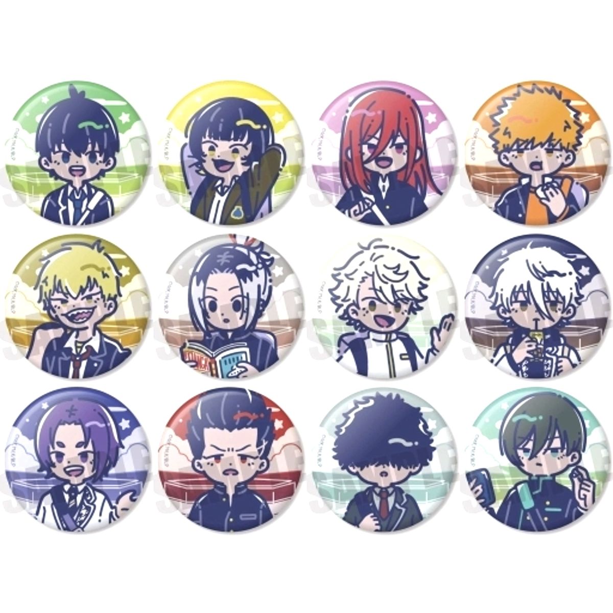 Set of 12 Blue Lock Button 4th Release [USED]