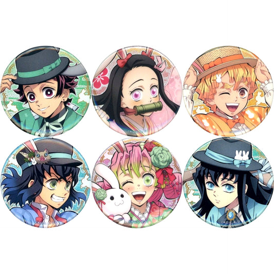 Set of 6 Demon Slayer: Kimetsu no Yaiba Year of the Rabbit Random Glitter Button Animate Girls Festival 2023 [USED]