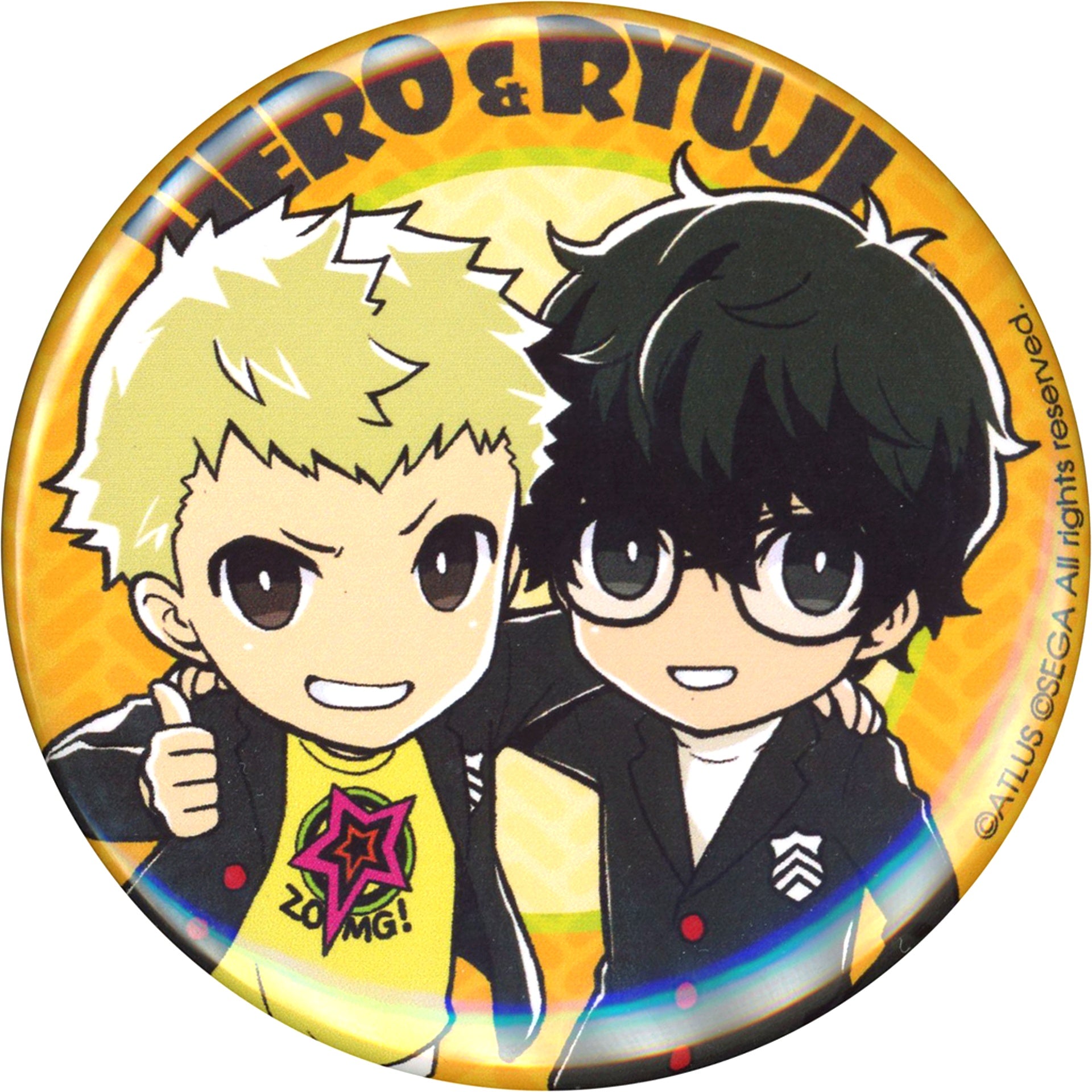 Single Item Protagonist and Ryuji Persona 5 Investigation Report Made by Everyone Vol.1 Bundle Bonus Two-Shot Button [USED]