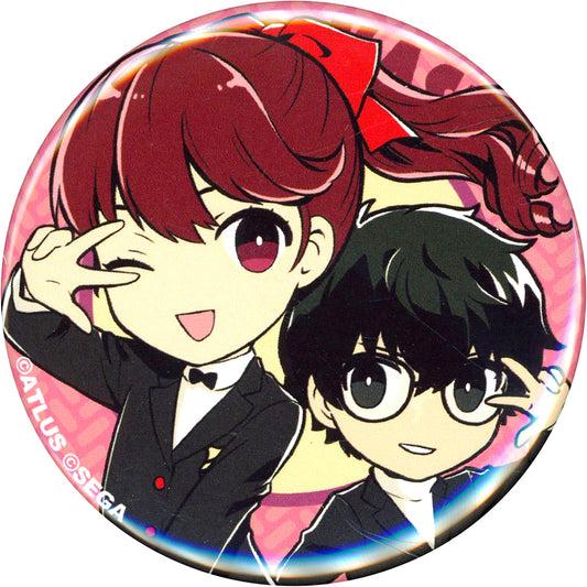 Single Item Protagonist and Kasumi Yoshizawa Persona 5 Investigation Report Made by Everyone Vol.3 Atlus D Shop Limited Bundle Bonus Two-Shot Button [USED]