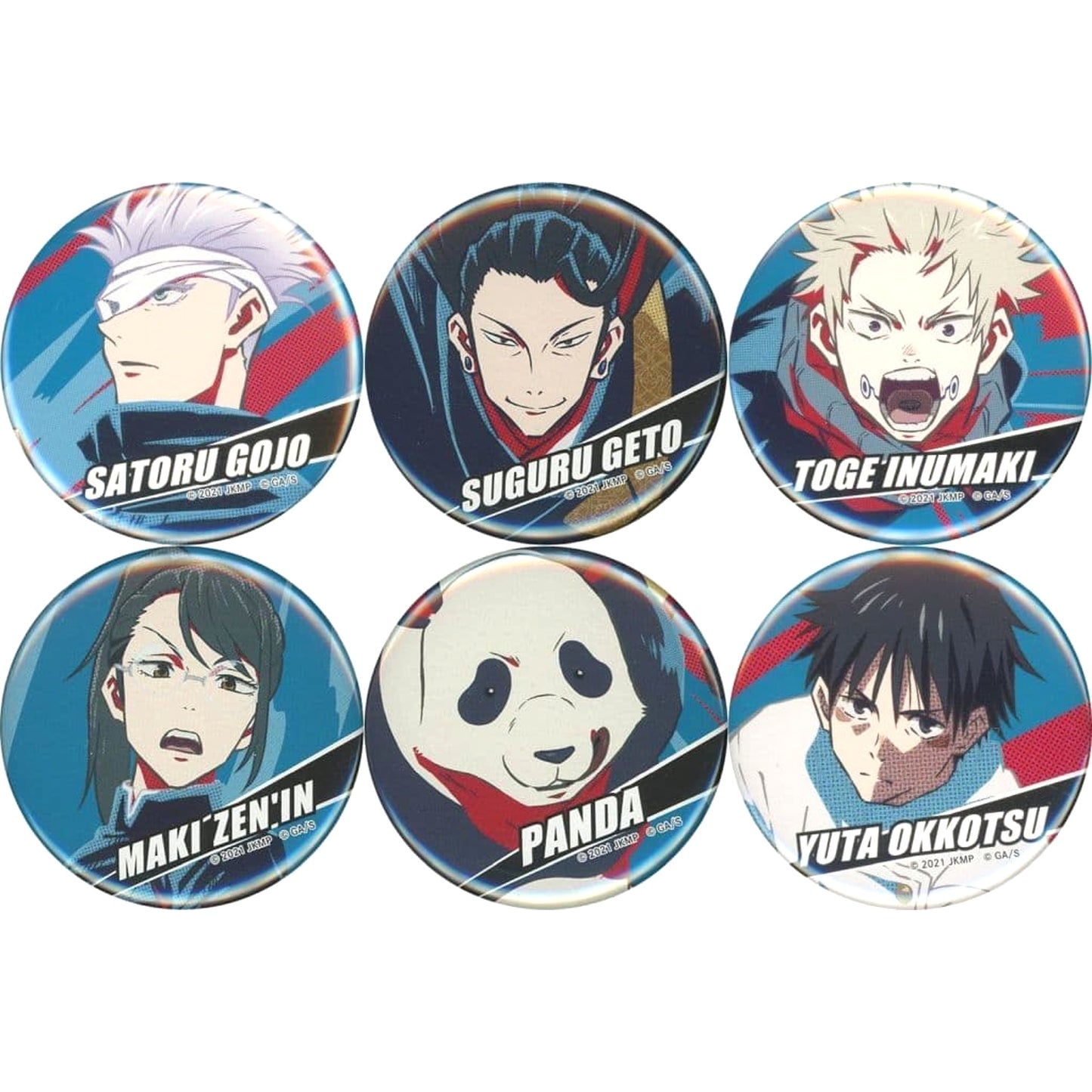 Satoru Gojo & Others Jujutsu Kaisen 0 All 6 Types Set Button 7net Limited [USED]