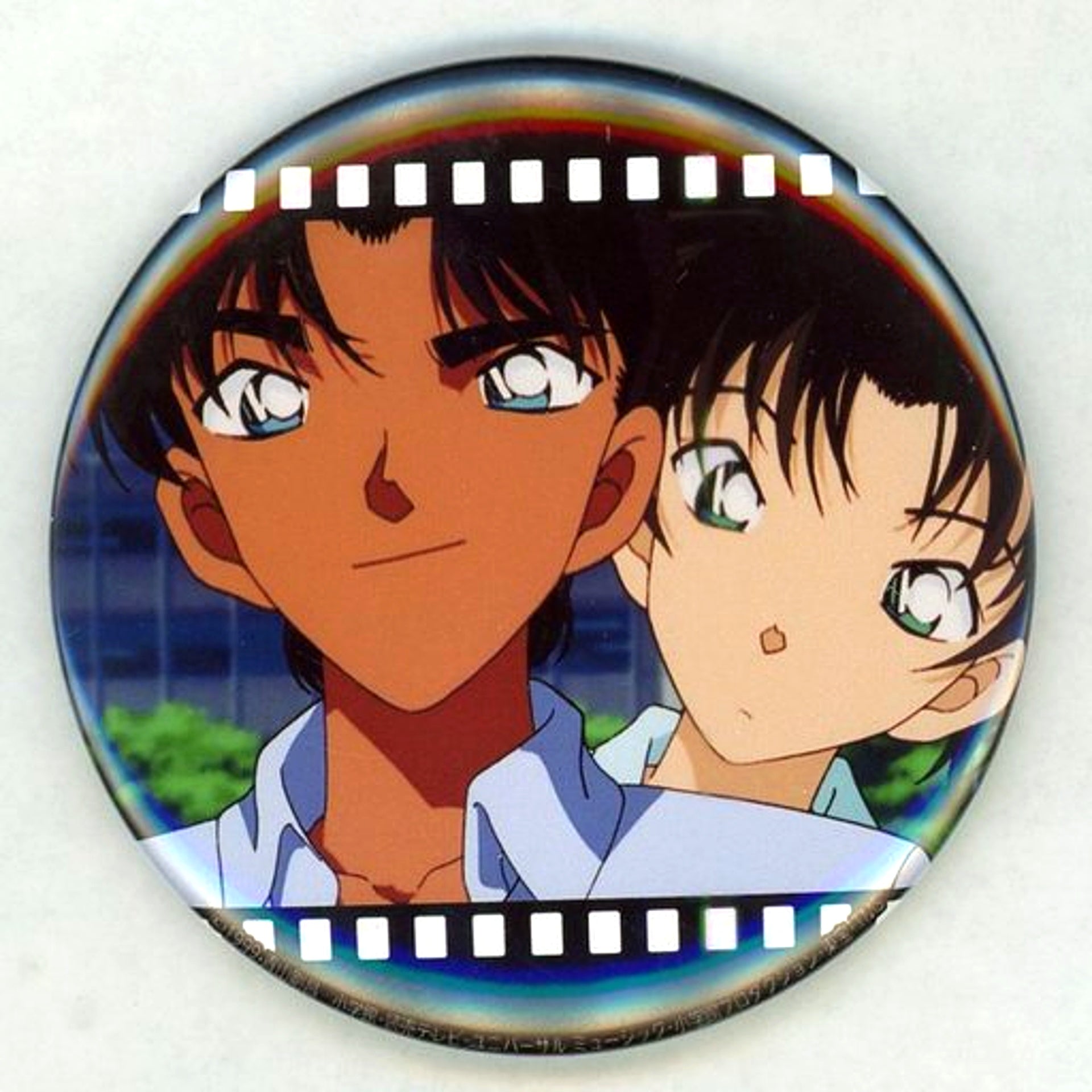 Heiji Hattori & Kazuha Toyama Detective Conan THE MOVIE Exhibition Silver Screen Memoir Button Set B [USED]
