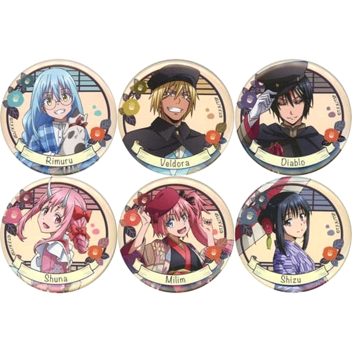 That Time I Got Reincarnated as a Slime Rimuru Tempest & Others That Time I Got Reincarnated as a Taisho Modern Can Badge All 6 Types Set Buttons [USED]