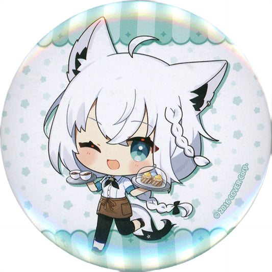 Shirakami Fubuki Hololive Cafe Mini Character Trading Button Shirakami Fubuki x TOWER RECORDS CAFE Fubuki Cafe [USED]