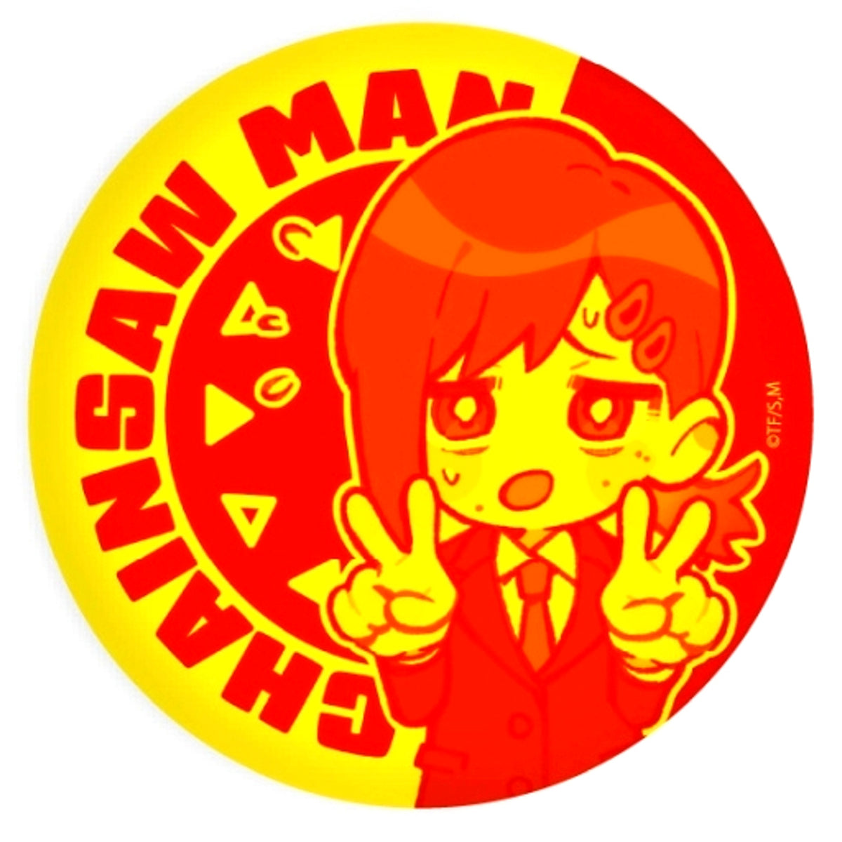 Kobeni Higashiyama 02. Chainsaw Man Button Mini Character Illustration [USED]