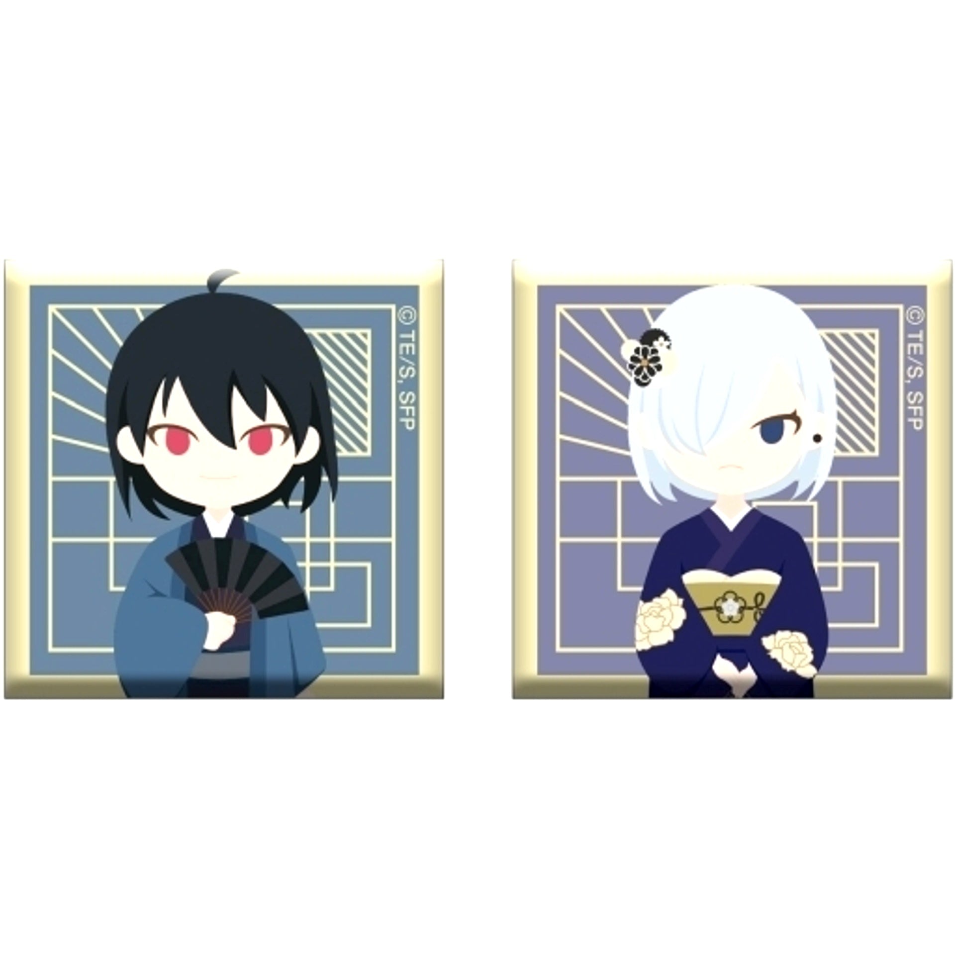 Yuri & Fiona Square Badge Set of 2 SPY x FAMILY [USED]