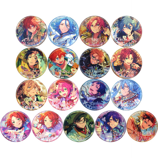 Rinne Amagi & Others Ensemble Stars!! All 17 Types Set Senyo Tin Badge Group A China Limited [USED]