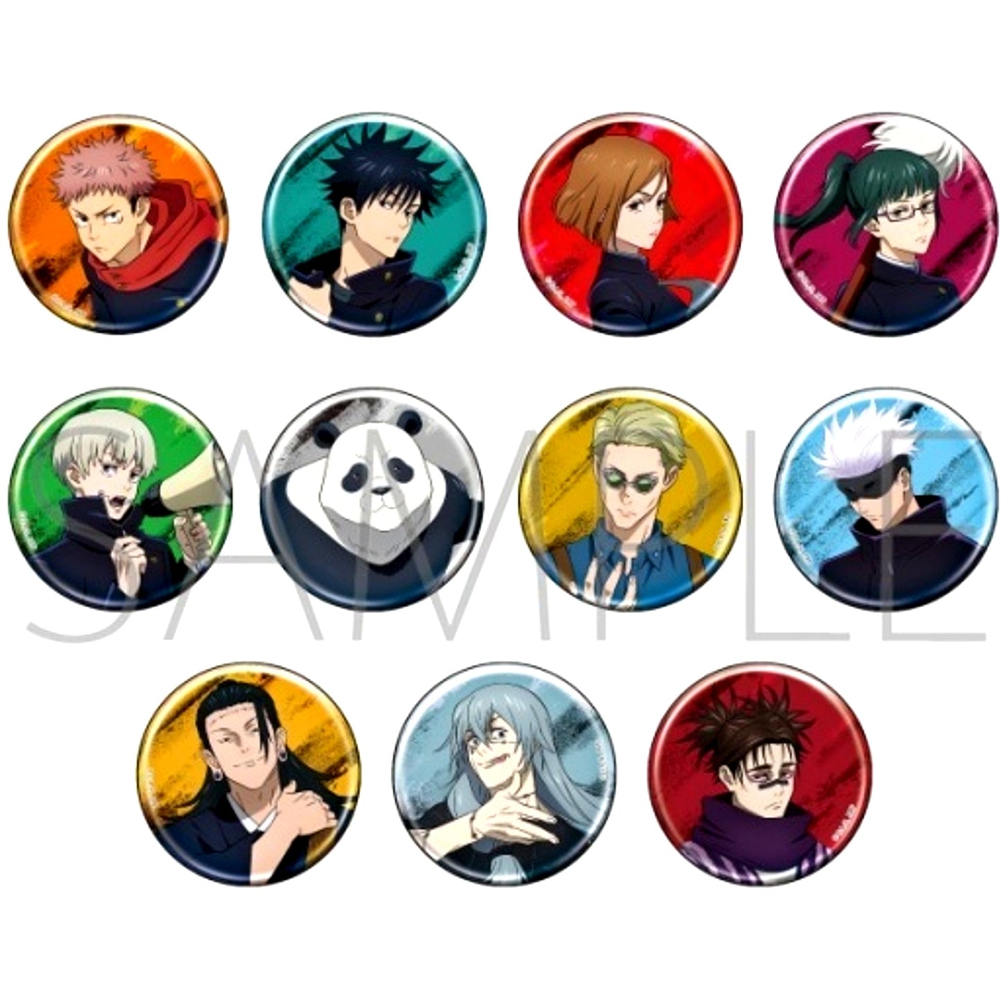 Set of 11 Jujutsu Kaisen Season 2 Metal Char Badge Collection [USED]