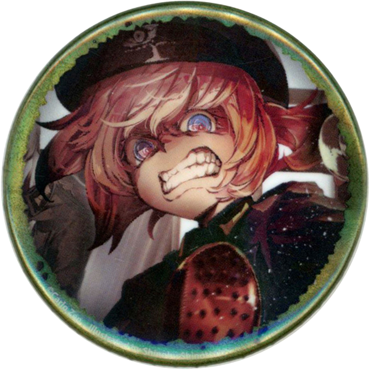 Tanya Degurechaff G. Hologram Button The Saga of Tanya the Evil Kujibikido Online Kuji Prize E-7 [USED]