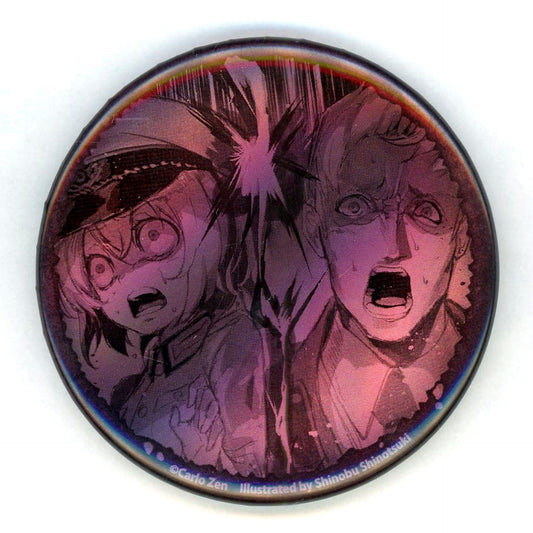 Tanya Degurechaff and Lieutenant Colonel William Douglas Drake L. The Saga of Tanya the Evil Hologram Button Kujibikido Online Kuji E-12 Prize [USED]