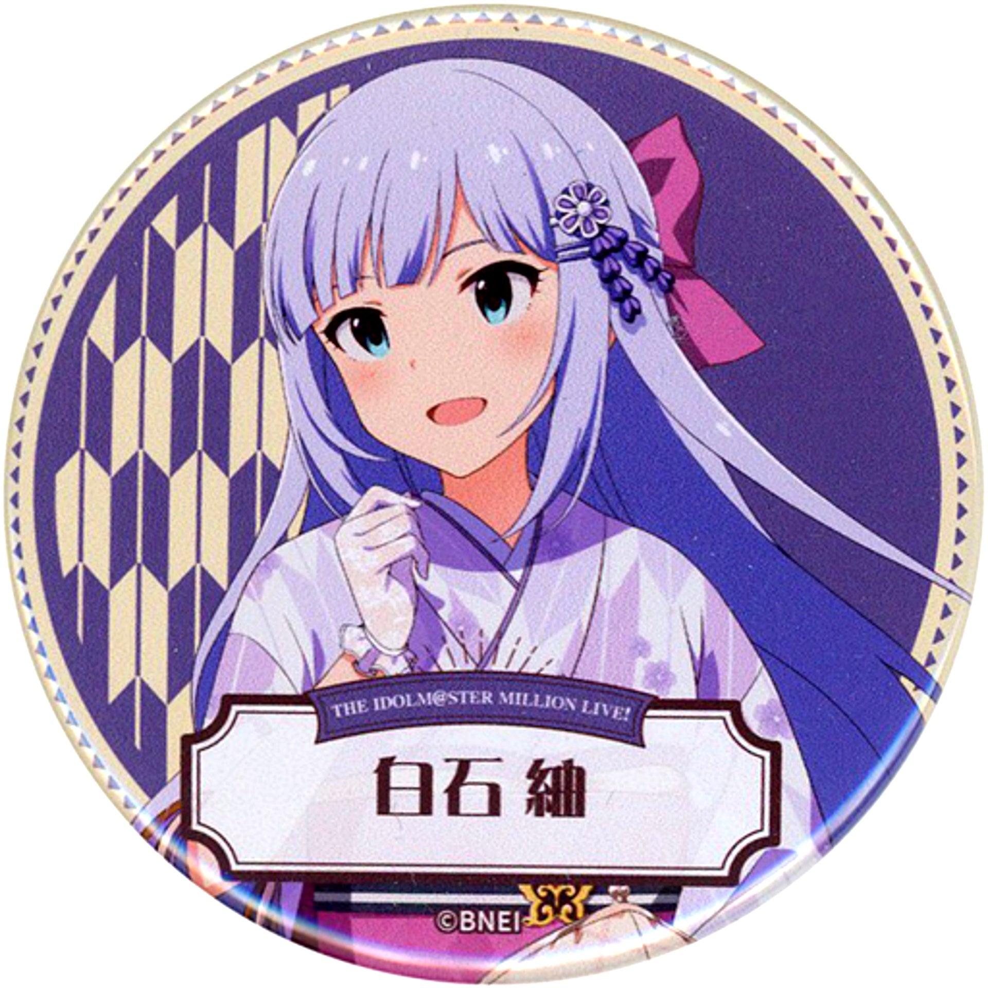 Tsumugi Shiraishi The Idolmaster Million Live x Mitsui Shopping Park Trading Tin Badge Yumeiro Otome [USED]
